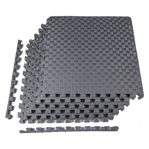 BalanceFrom Tapis d'Exercice en Mousse EVA Emboîtable 24 Pi2, Gris