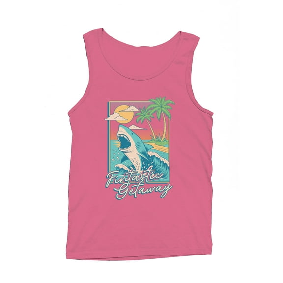 Fintastic Getaway Shark Paradise Men's Tank Top