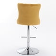 thumbnail image 5 of Triple Tree Swivel Tufted Back Bar Stools, Gold/Silver (Set of 2), 5 of 7