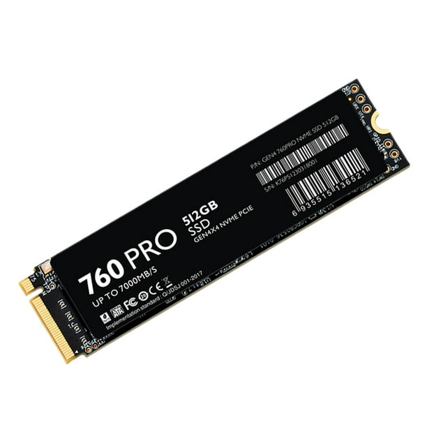 Nvme M.2 SSD 512GB SSD Disco duro 1TB 2TB PCIE Port 760 PRO para computadora portátil Ehuebsd Para estrenar