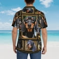 thumbnail image 7 of Dachshund Dog Men'S 3d Print Casual Button Down Shirts, Novelty Hawaiian Short Sleeves S, 7 of 7