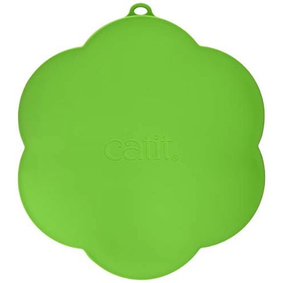 Catit Flower Shape Cat Placemat, Green, diameter 11.8in