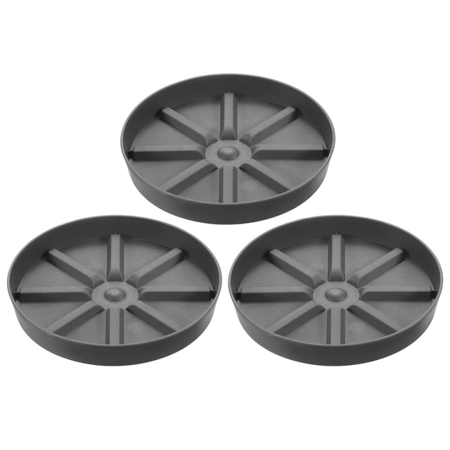 Unique Bargains Plant Pot Saucers 10.5 Inch, 3 Pack Plastic Round Plant Pot Flower Drip Tray, Gray