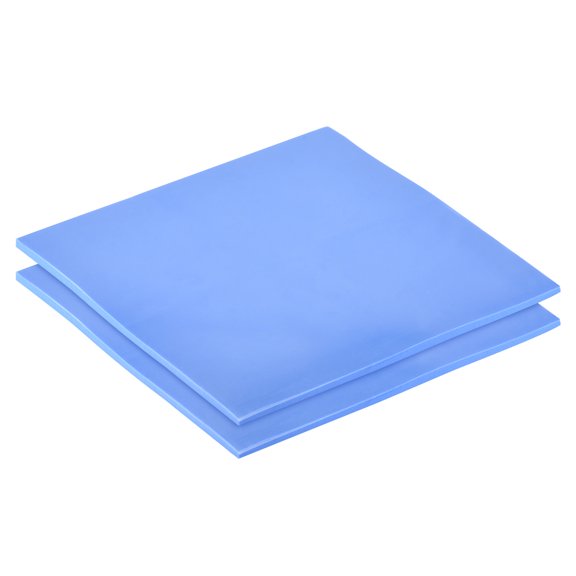Uxcell Thermal Pad Heat Conduction Silicone Pads 100 x 100 x 2 mm 2W Gap Filler Blue 2 Pack