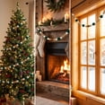 thumbnail image 4 of Flocked Velvet Ball Garland,Christmas Tree Hanging Ornaments with Plush Texture for Wreath,Mantel,Home Holiday Decor,6 ft, 4 of 5