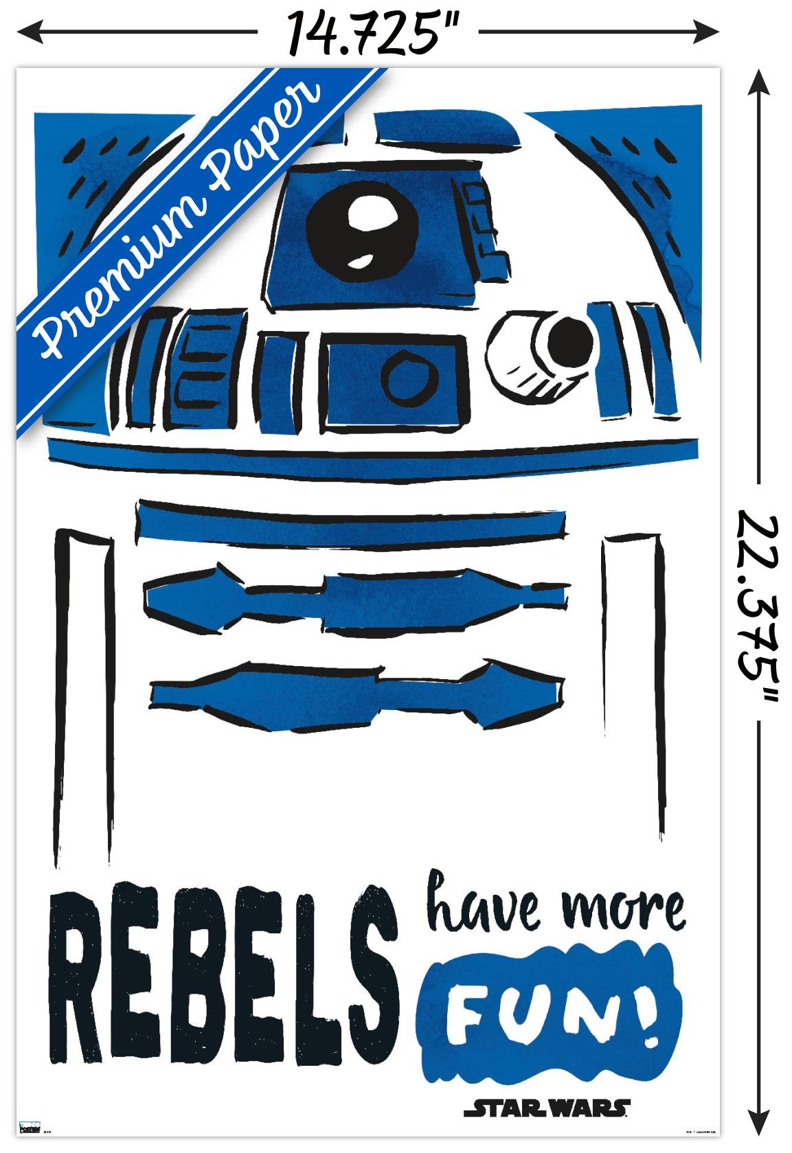 Star Wars: Saga - R2-D2 Fun Wall Poster, 14.725" x 22.375"