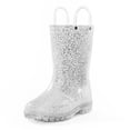 thumbnail image 3 of BOCCA Kids Silver Glitter Waterproof Rain Boot For Girls Size 11, 3 of 7