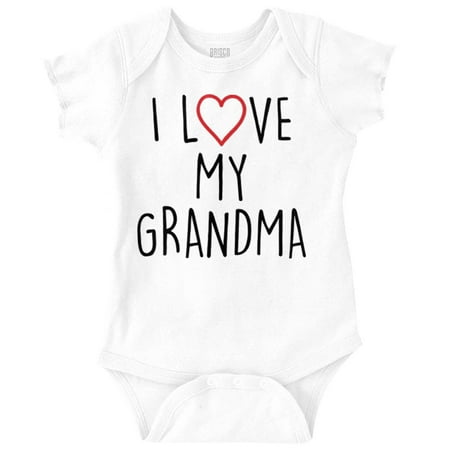 

I Love My Grandma Cute Grandchild Romper Boys or Girls Infant Baby Brisco Brands NB