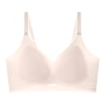 thumbnail image 3 of Ahuyic Womens Bra,Summer Plus Size Bra,Womens Thin Comfortable Breathable Soft-supported Sag-proof Steel-free And Seamless Underwear Daily Bra,Beige,XL, 3 of 5
