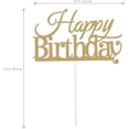 thumbnail image 3 of Lo mejor de Londres, paquete de 10 decoraciones para tartas de feliz cumpleaños, decoraciones doradas. Afortunado Sencillez, 3 of 3