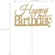 thumbnail image 3 of Lo mejor de Londres 10 Pack Feliz Cumpleaños Pastel Toppers Oro Decoraciones Feliz Sencillez, 3 of 3