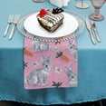 thumbnail image 4 of WYYP Rabbits Carrots Whimsical Cloth Napkin Reusable Home Decor 6 PCS, 4 of 7