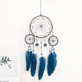 thumbnail image 3 of Atrapasueños Creativo De 3 Anillos Hecho A Mano Con Borlas De Plumas, Decoración Colgante De Pared, Atrapasueños Para El Hogar, Dormitorio, Coche, Adornos, Regalo De Cumpleaños sonducket HA023908-00, 3 of 7