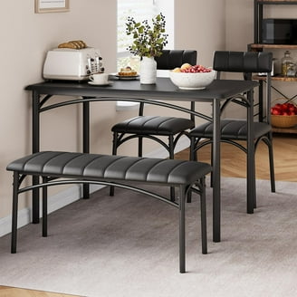 AWQM 5-Piece Furniture Dinette Set: Industrial Dining Table