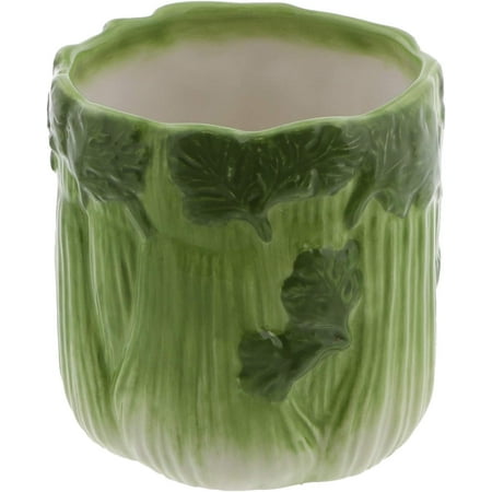

Vegetable Themed Ceramic Serving Bowl Celery Stick Holder - Celery