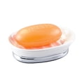 thumbnail image 4 of (2 pack) Interdesign 68861 York Oval Soap Dish, White/Chrome, 4 of 4