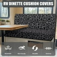 thumbnail image 4 of XYZCANDO Leopard RV Dinette Cushions Comfortable RV Decor Washable Sofa Covers for 2 Cushion Couch Stretchable 2 Seat Sofa Cover Universal Loveseat Sofa Chair Cover Furniture Protector Black, 4 of 7