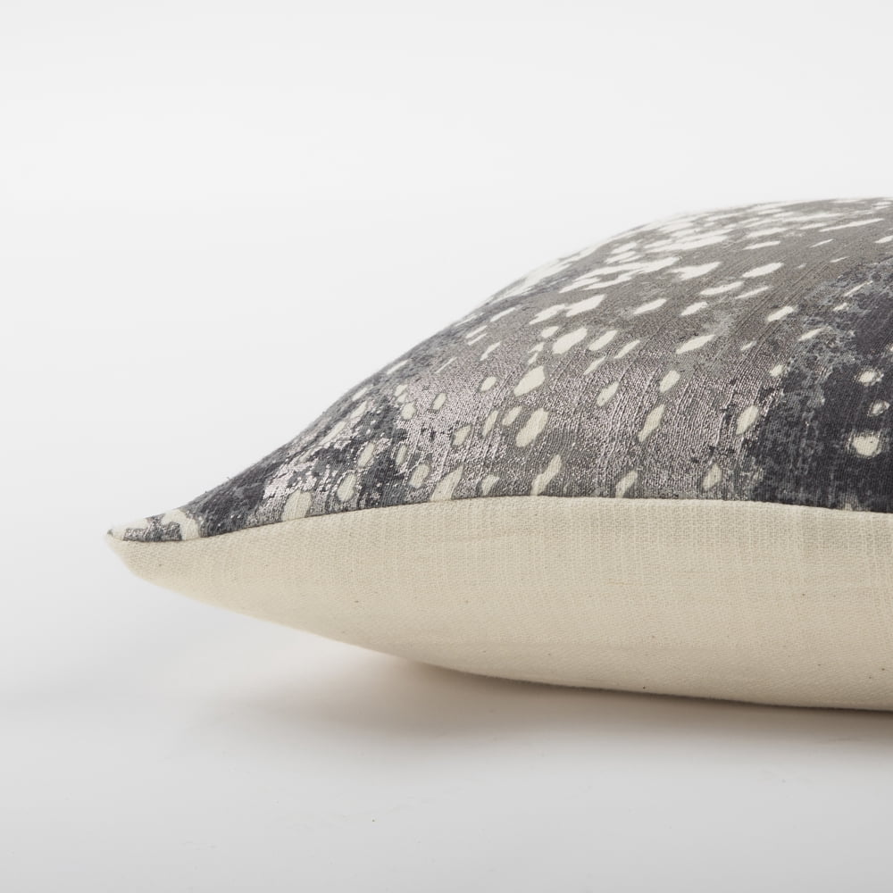 Rizzy Home Abstract 14" x 26" Poly Filled Pillow with Cotton Cover-Gray