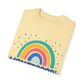 thumbnail image 3 of Funny Daycare Teachers Appreciation Watercolored Rainbows Motivational Kindergarten Uplifting Illustration Unisex Garment-Dyed T-shirt, 3 of 4