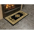 thumbnail image 4 of Minuteman International Rectangular Noir Jardin Wool Fireplace Hearth Rug, 4 of 6