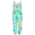 thumbnail image 5 of Toddler Girls Kids Easter Eggs Hunting Printing Jumpsuit Playsuit Strap Romper Summer Outfits Clothes, 5 of 6