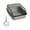Grey, variant on Semi-Enclosed Cat Litter Box Open Top - High Sided Kitty Litter Pan with Scoop Cat Litter & Housebreaking - Low Front Entry for Small to Large Cats, 16" x 11"(Grey)