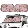 thumbnail image 2 of Yuyamidu Camo Hunting Windshield Sun Shade for Jeep Wrangler JL 2/4 Door, Pink Branch Front Window Sun Sunshade Windshield for 2024 2025 Jeep Wrangler 4XE, Car Sun Visor Blocks for UV and Heat, 2 of 7