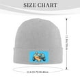 thumbnail image 3 of LNWH Knitted Acrylic Hat, Cartoon Game Controller Pattern Winter Beanie Hat for Cold Weather, Gray, 3 of 8