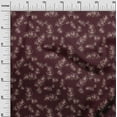 thumbnail image 3 of oneOone Rayon Maroon Fabric Leaves Craft Projects Decor Fabric Printed By The Yard 56 Inch Wide, 3 of 5