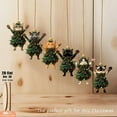 thumbnail image 4 of 2D Flat Wood Christmas Cat Ornaments for Holiday Decorations, 4 of 9