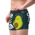 thumbnail image 2 of Honeii Avocado in Space1 Men's Underwear Boxer Briefs Pack, ComfortSoft Boxer Brief for Men, Moisture-Wicking Breathable-Large, 2 of 5