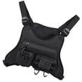 thumbnail image 3 of Bolsa de pecho para hombre, bolsa para equipo de ciclismo, mochila con correa de hombro ajustable, riñonera Negro, 3 of 8