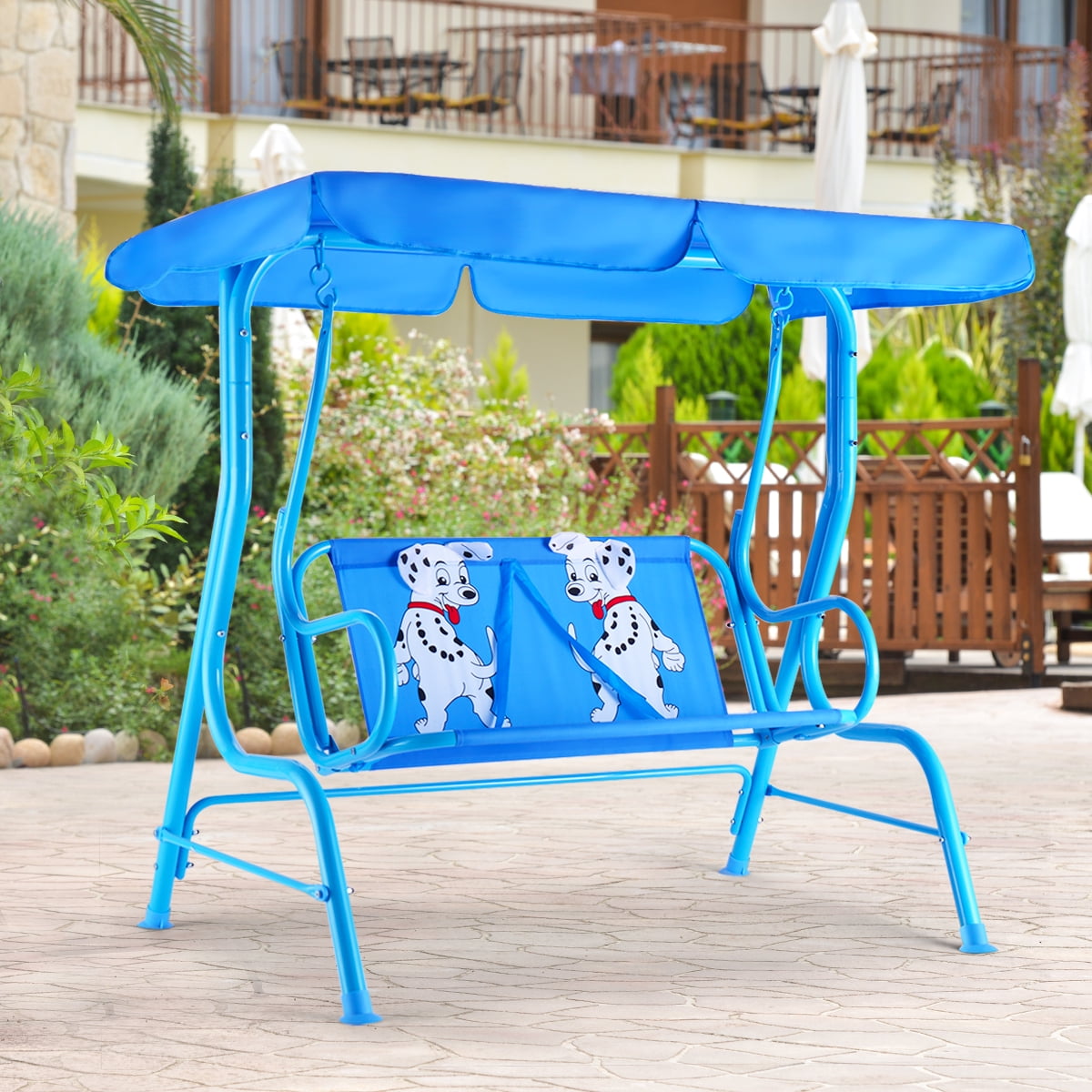 Kids garden swing bench sale