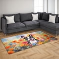 thumbnail image 3 of Welcome Spring Summer Boston Terrier Portrait Flower Blue Sky Indoor Rug Gentleman Dog Lover Gifts Carpet Living Bed Room Sofa Home Decor - 12001, 3 of 5
