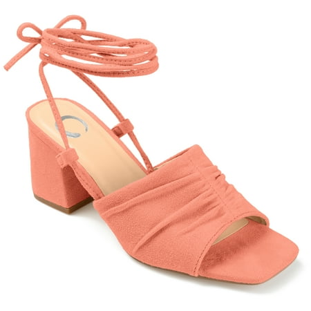 

Journee Collection Womens Felisity Open Square Toe Block Heel Sandals