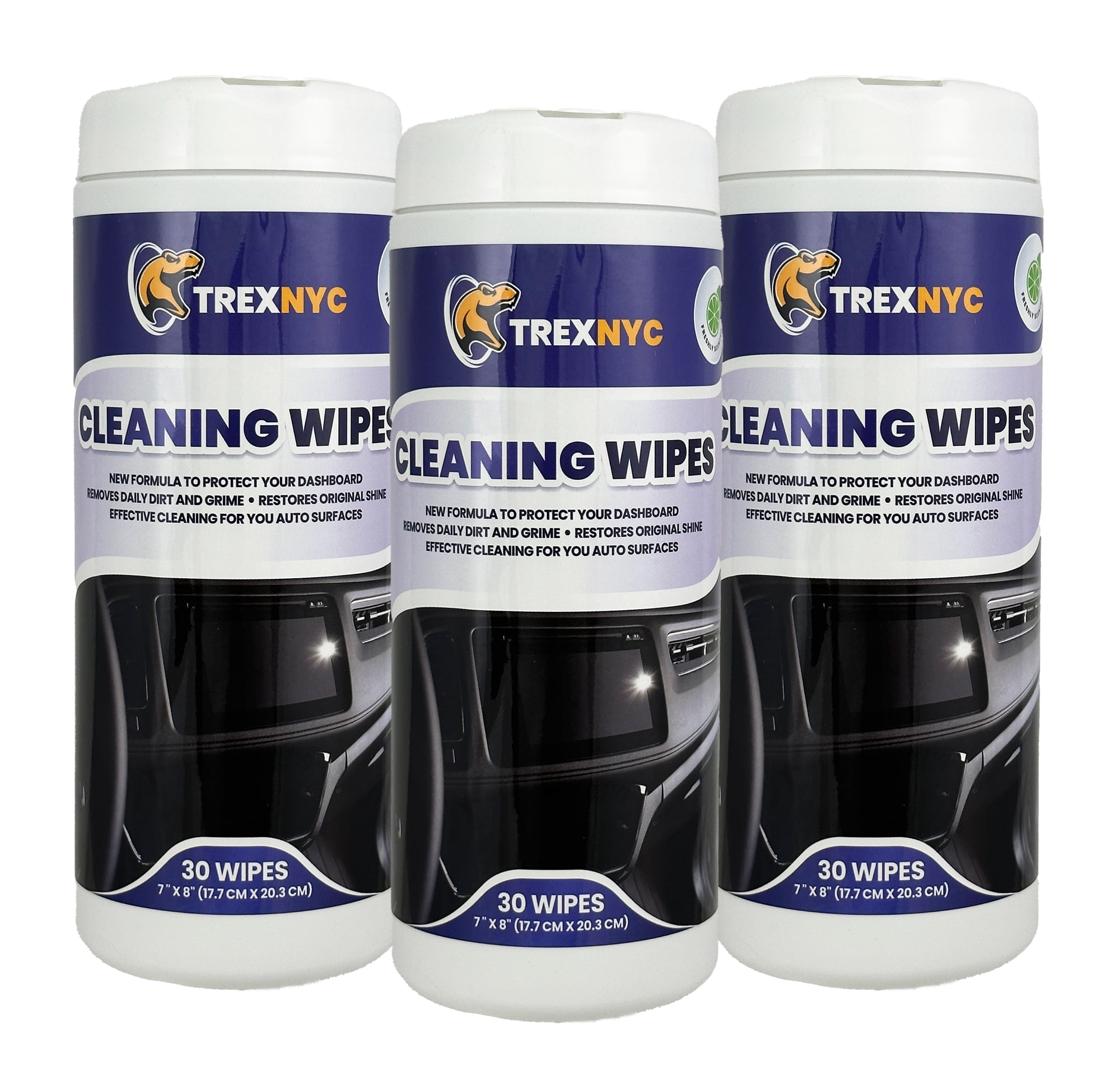 TrexNYC Cleaning Wipes Interior Car Wipes, AllInOne Interior