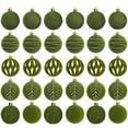 thumbnail image 3 of 30 Pcs 2.4 Inches Velvet Christmas Ball Ornaments, Assorted Styles Flocked Xmas Plastic Ball Small Shatterproof Decorative Hanging Ornament for Family Holiday Party Xmas Tree Hanging Decor, 3 of 9