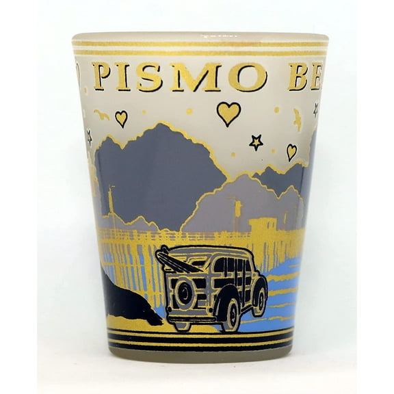 Pismo Beach California Starry Frosted Shot Glass