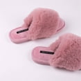 thumbnail image 2 of Pretty You London Women's Danni Fluffy Cuff Mule Slipper in Pink, 2 of 4