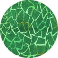 thumbnail image 1 of Ahgly Company Indoor Round Abstract Green Modern Area Rugs, 6' Round, 1 of 4