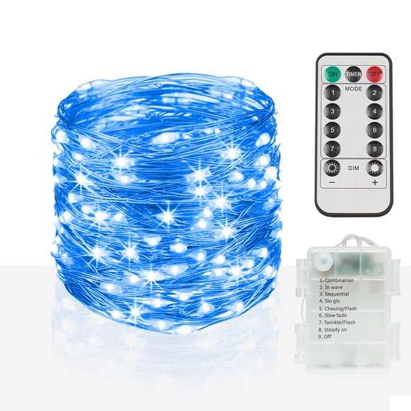 Luces LED navideñas Suddus Blue 200 20 m, funcionan con pilas