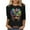 Black #03, variant on Nmnitkp Spring 2026 Womens Tops Fashion 3/4 Sleeve Tops for Women Mardi Gras Mask Print Loose Crew Neck Women's T-Shirts, Casual Carnival Spring Wear Women's Tops, Tees & Blouses Beige,S