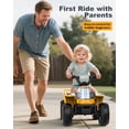 thumbnail image 2 of TOYBSNR 6V Ride on ATV Toys, Toddler Car, Ride on Car w/ Music Player, Electric Car for Boys Girls Aged 1-3 Years, Yellow, 2 of 7