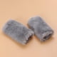 thumbnail image 2 of par de guantes sin dedos de imitación de piel de conejo, suaves y afelpados, para mujeres y niñas (patrón de longitud media, gris), 2 of 7