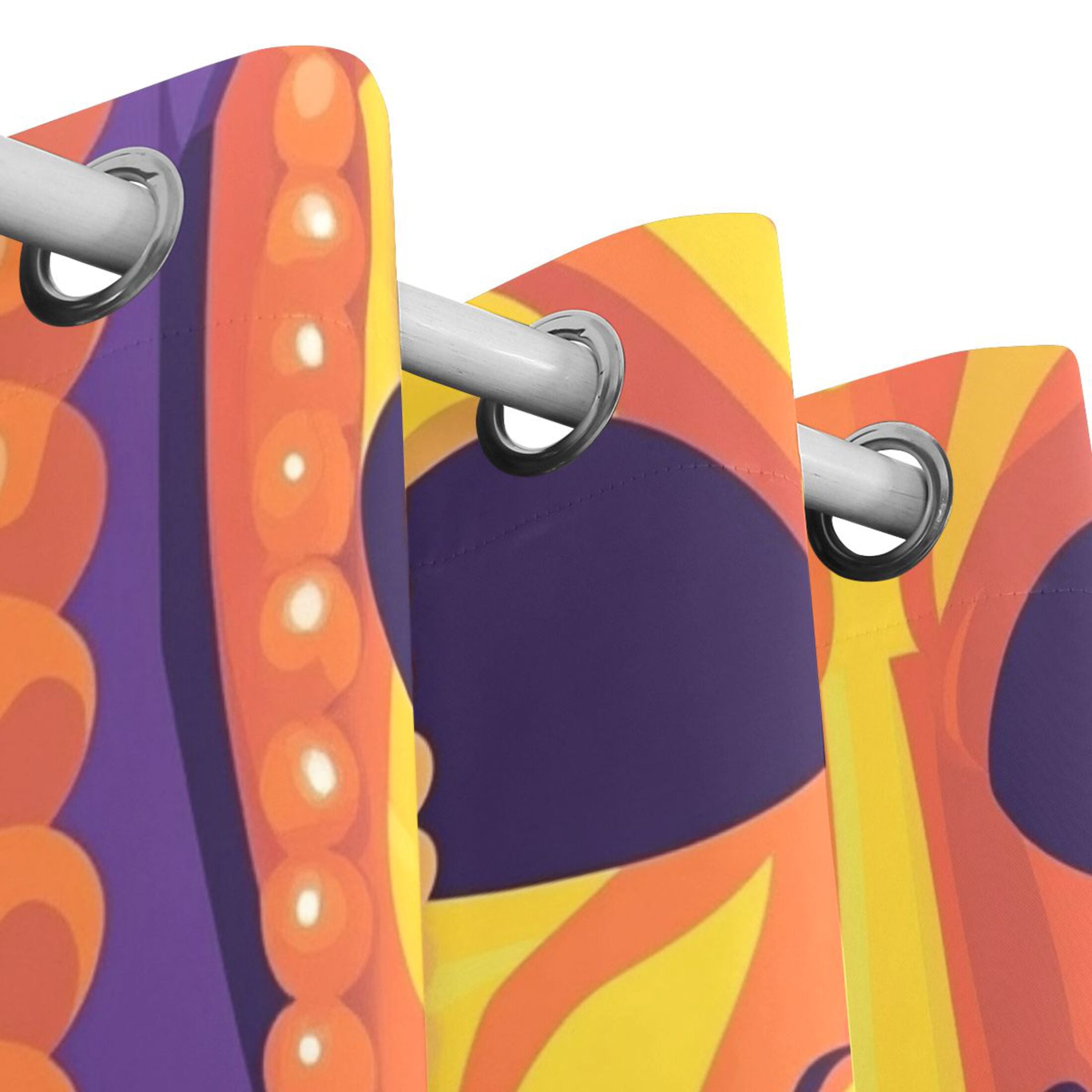 Mardi Gras Mask and Beads Blackout Curtains for Living Room Bedroom 55W x 54L Insulated Window Drapes 2 Panels