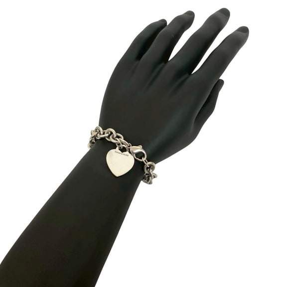 Pre-Owned TIFFANY & Co. Tiffany Return to Heart Tag Sterling Silver 925 Bracelet... (Good)