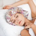 thumbnail image 6 of Kdxio Fireworks Pattern Satin Bonnet Silk Bonnet Hair Bonnet for Sleeping Hair Bonnets for Women Curly Natural Hair, 6 of 6