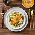 thumbnail image 3 of Handcrafted Stoneware Dinnerware Set for 4, Dishwasher & Microwave Safe, Chip and Scratch Resistant, Reactive Glaze White, 3 of 5