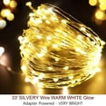 thumbnail image 2 of Plug in Fairy Lights with Remote Control Timer, 8 Modes LED Dimmable String Lights, Waterproof Starry Lights Twinkle Lights for Indoor Outdoor Decoration, Warm White, 2 of 7