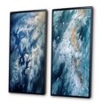 thumbnail image 3 of Designart "Arctic Glacier Aerial Cloudscape View II" Glacier Framed Wall Art Set Of 2 - Country Blue Framed Wall Art Set Of 2, 3 of 6